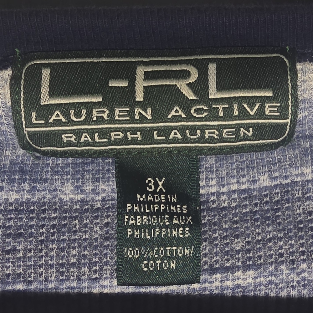 Ralph Lauren Women's Blue and White Striped Scoop Neck Sweater - Picture 2 of 4